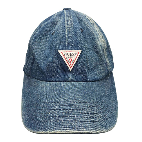 ゲスジーンズ GUESS JEANS TRAIANGLE LOGO DENIM 6-PANEL CAP トライアングル ロゴ デニム 6パネル キャップ メンズ ONE SIZE