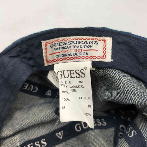 ゲスジーンズ GUESS JEANS TRAIANGLE LOGO DENIM 6-PANEL CAP トライアングル ロゴ デニム 6パネル キャップ メンズ ONE SIZE