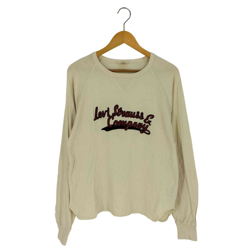リーバイス Levis 90s マカオ製 ロゴ刺繍 Vガゼット ロングスリーブTシャツ メンズ import:M