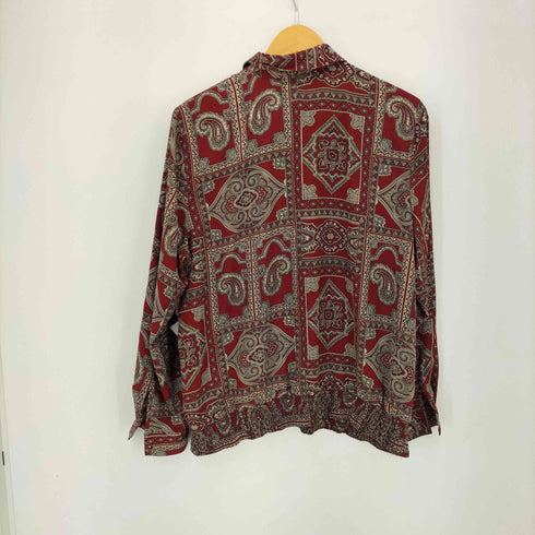 アルフレッドダナー ALFRED DUNNER ポリ 裾リブ ペイズリー柄 L/S シャツ レディース 14