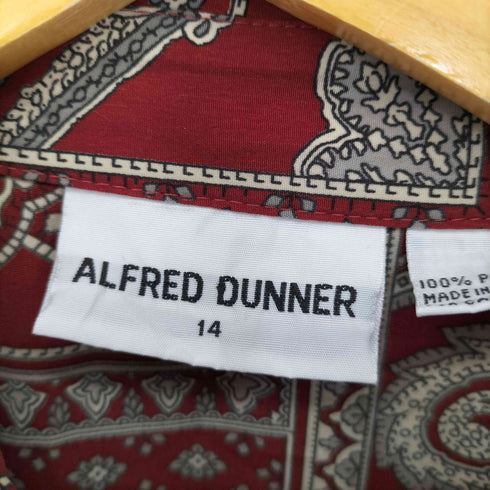 アルフレッドダナー ALFRED DUNNER ポリ 裾リブ ペイズリー柄 L/S シャツ レディース 14