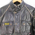 ベルスタッフ Belstaff 裏ボア エルボーパッチ チンスト フェイクレザー バイカージャケット メンズ import:L