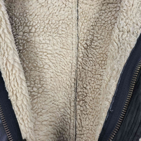 ベルスタッフ Belstaff 裏ボア エルボーパッチ チンスト フェイクレザー バイカージャケット メンズ import:L