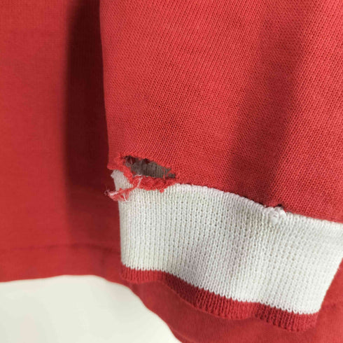ゲス GUESS 90s USA製 トライアングルロゴ リンガー スウェットTシャツ メンズ