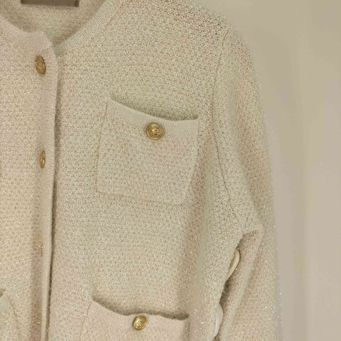 ジャスグリッティー JUSGLITTY 24SS ラメツイードニットジャケット レディース JPN:2
