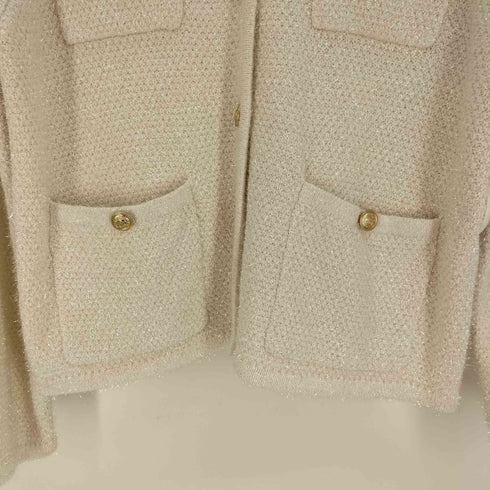 ジャスグリッティー JUSGLITTY 24SS ラメツイードニットジャケット レディース JPN:2