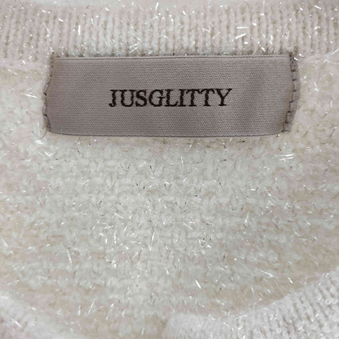 ジャスグリッティー JUSGLITTY 24SS ラメツイードニットジャケット レディース JPN:2