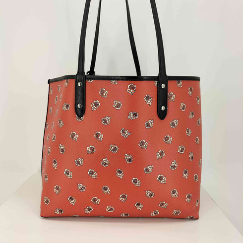コーチ COACH シエナ ローズ フローラル プリント レザー リバーシブル トート バッグ レディース
