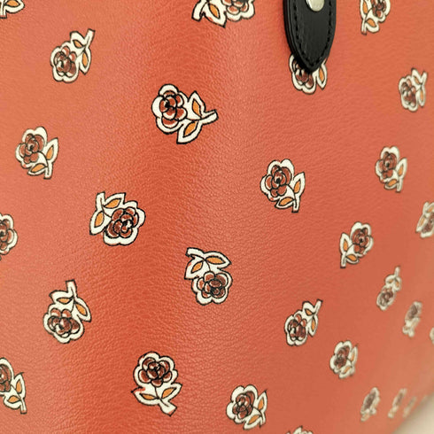 コーチ COACH シエナ ローズ フローラル プリント レザー リバーシブル トート バッグ レディース