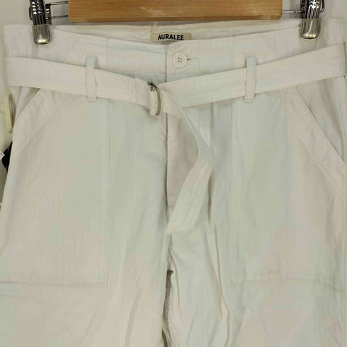 オーラリー AURALEE FINX LINEN OX BELT PANTS コットンリネン ベルトパンツ メンズ JPN:4