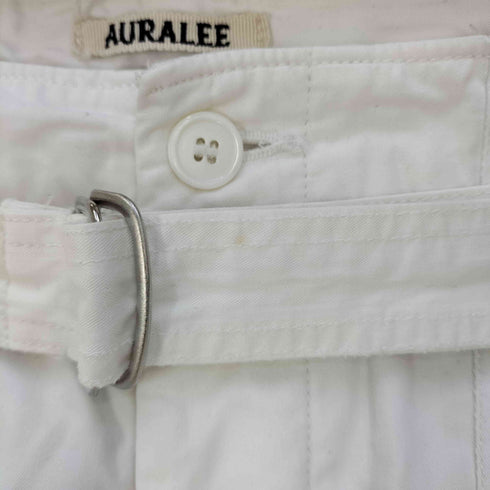 オーラリー AURALEE FINX LINEN OX BELT PANTS コットンリネン ベルトパンツ メンズ JPN:4