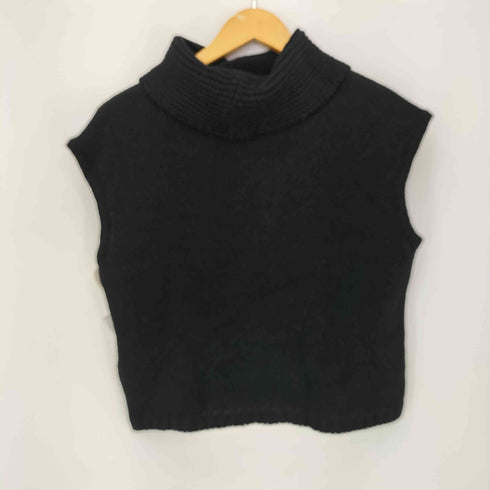 CHAMOIS シルクアルパカ混 ウールアクリル ハイネックウールベスト レディース JPN:40