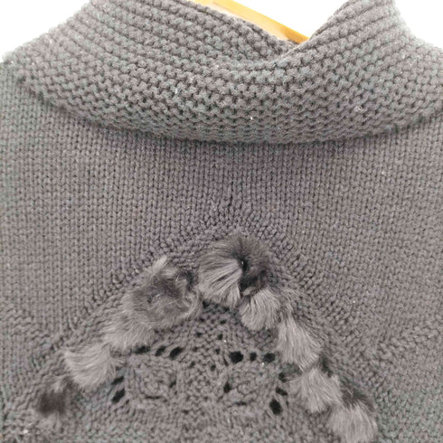 CHAMOIS シルクアルパカ混 ウールアクリル ハイネックウールベスト レディース JPN:40