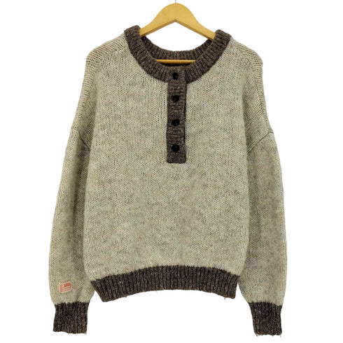 ジャバ JaVa 2wayミックスカラー糸バイカラーヘンリーニットプルオーバー レディース JPN:M