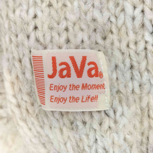 ジャバ JaVa 2wayミックスカラー糸バイカラーヘンリーニットプルオーバー レディース JPN:M