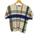 マカフィー MACPHEE カシミヤ混 チェックS/S ウールニット レディース JPN:S