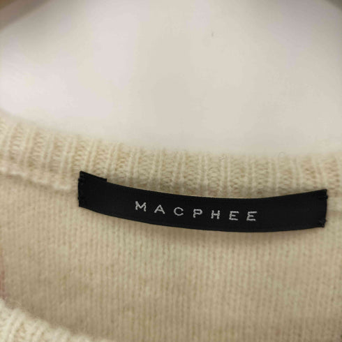 マカフィー MACPHEE カシミヤ混 チェックS/S ウールニット レディース JPN:S