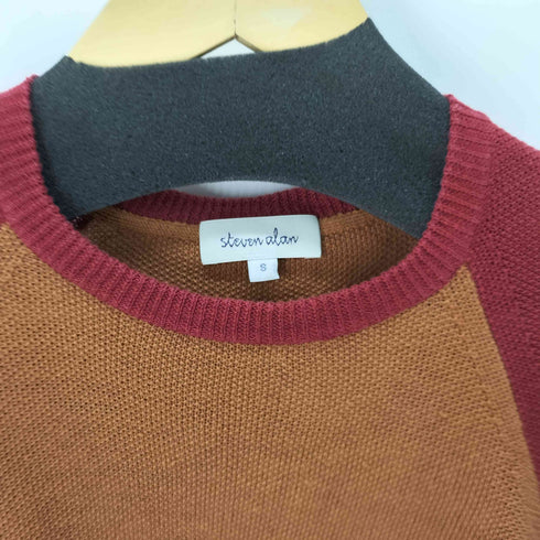 スティーブンアラン Steven Alan バイカラーリネンクルーネック L/S トップス メンズ import:S