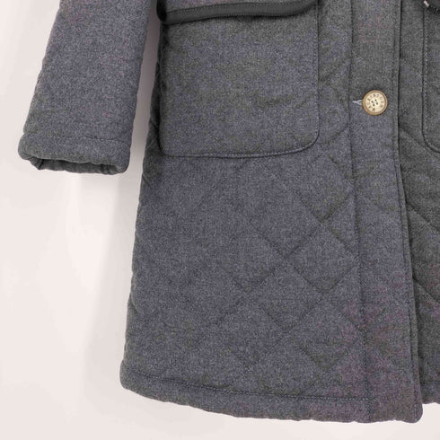 マッキントッシュスコットランド MACKINTOSH SCOTLAND 英国製 XZ 裏地ボア ウール フーデッド キルティングコート レディース 38