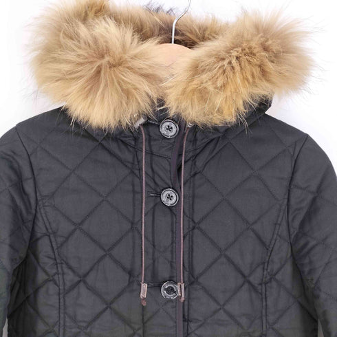 マッキントッシュフィロソフィー MACKINTOSH PHILOSOPHY ラクーンファー フーデッド キルティングコート レディース 36