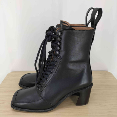 マリーンセル MARINE SERRE LEATHER SPOOR LACED-UP BOOTS レディース EUR:37