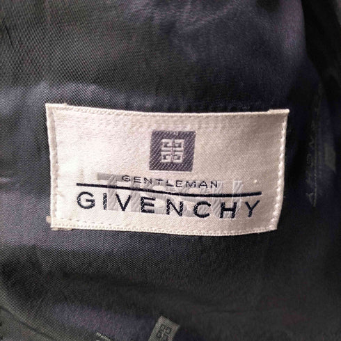 ジバンシィ GIVENCHY ストライプ パワーショルダー ピークラペル ウールダブルテーラードジャケット メンズ