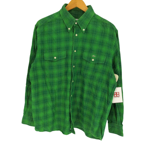 ラコステ LACOSTE シャドーチェック フラップポケット コットン B.D シャツ メンズ 4