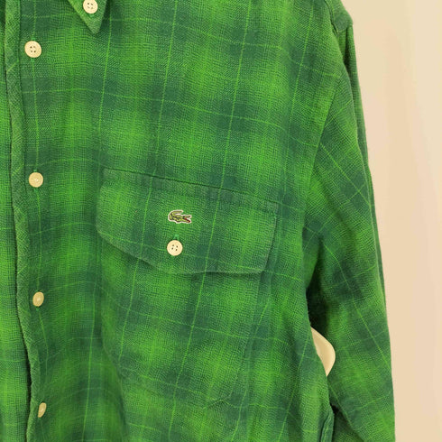 ラコステ LACOSTE シャドーチェック フラップポケット コットン B.D シャツ メンズ 4