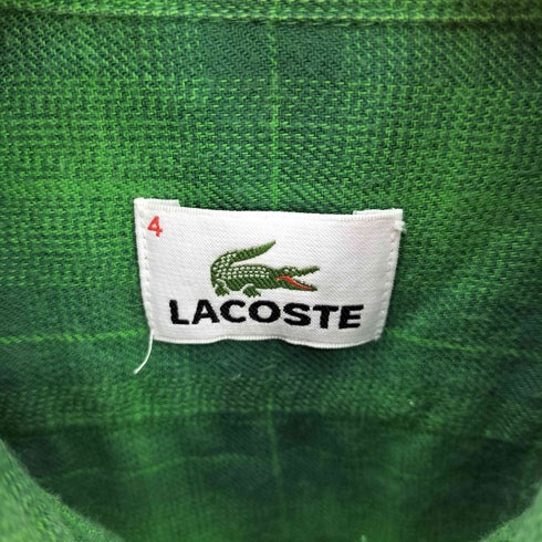 ラコステ LACOSTE シャドーチェック フラップポケット コットン B.D シャツ メンズ 4