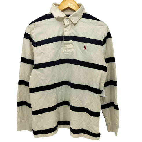 ポロラルフローレン POLO RALPH LAUREN ボーダー柄 ポニー刺繍 ロングスリーブ ポロシャツ メンズ import:L