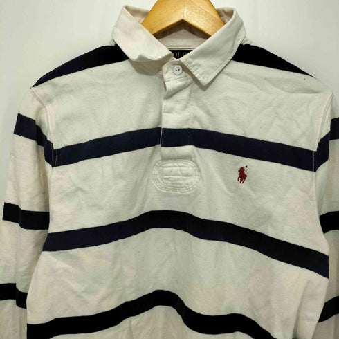 ポロラルフローレン POLO RALPH LAUREN ボーダー柄 ポニー刺繍 ロングスリーブ ポロシャツ メンズ import:L