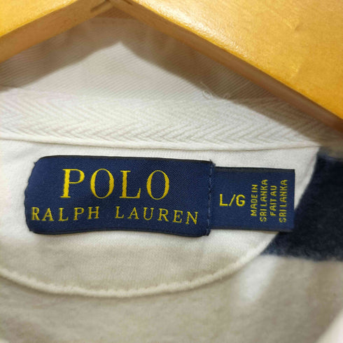 ポロラルフローレン POLO RALPH LAUREN ボーダー柄 ポニー刺繍 ロングスリーブ ポロシャツ メンズ import:L