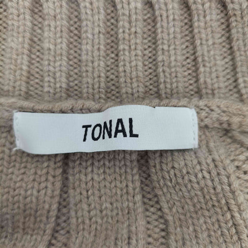 トーナル TONAL ケーブルニット Vネック タイトスカート セットアップ レディース 38