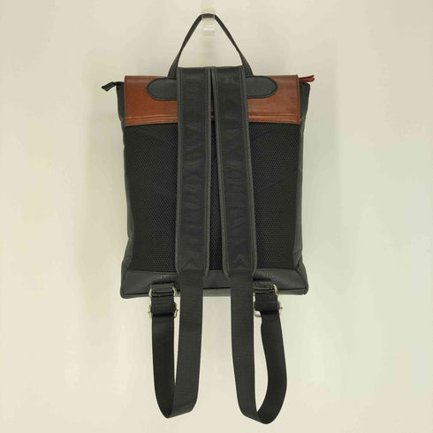 ディーケリー D.KELLY ロゴ 型押し シボ革 レザー バイカラー バックパック リュック メンズ