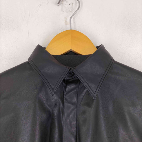 ザラ ZARA フェイクレザークロップドシャツ レディース XS