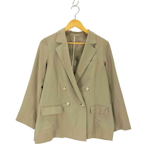 ユナイテッドアローズグリーンレーベルリラクシング UNITED ARROWS green label relaxing リネンレーヨン サイド スリット ジャケット レディース JPN:36