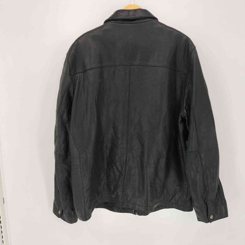 BRANDIN 本革 ジップアップ レザージャケット メンズ import:XL