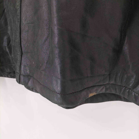 BRANDIN 本革 ジップアップ レザージャケット メンズ import:XL