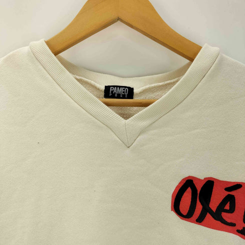 パメオポーズ Pameo Pose Vネック刺繍スウェットワンピース レディース FREE