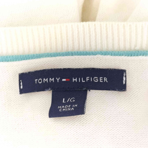 トミーヒルフィガー TOMMY HILFIGER アーガイル柄Vネックニット レディース JPN:L