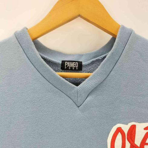パメオポーズ Pameo Pose Vネック刺繍スウェットワンピース レディース FREE