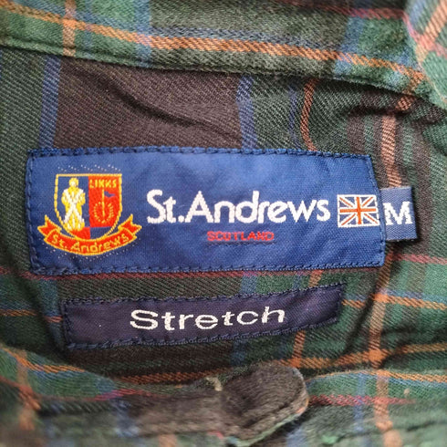 セントアンドリュース St. Andrews チェック柄オックスフォードシャツ メンズ JPN:M
