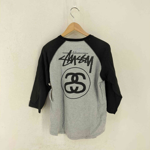 ステューシー Stussy AUTHENTIC GEAR 両面ロゴプリント 七分袖ラグランカットソー SSリンク メンズ import:M