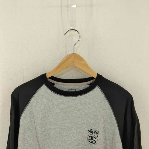 ステューシー Stussy AUTHENTIC GEAR 両面ロゴプリント 七分袖ラグランカットソー SSリンク メンズ import:M
