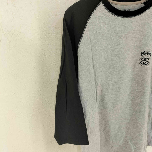 ステューシー Stussy AUTHENTIC GEAR 両面ロゴプリント 七分袖ラグランカットソー SSリンク メンズ import:M
