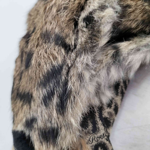 ロエン Roen LEOPARD WOLF FUR MUFFLER メンズ