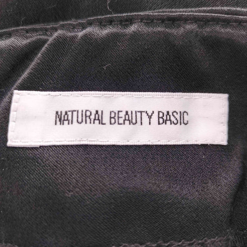 ナチュラルビューティーベーシック NATURAL BEAUTY BASIC シンプルサテンナロースカート レディース JPN:S