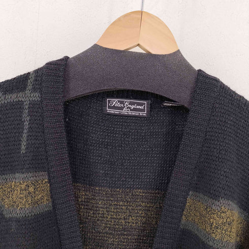 peter england 台湾製 総柄 カーディガン メンズ import:XL
