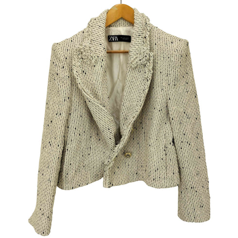 ザラ ZARA 金釦ダブルブレストテーラードジャケット レディース import:L