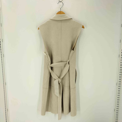 ザラ ZARA フェイクムートン ノースリーブ トレンチコート レディース import:S